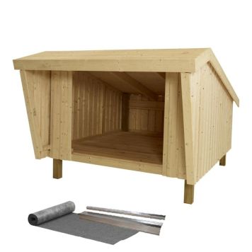 STUGA PLUS SHELTER INKL TAKPAPP OBEHANDLAD 291X225X107CM