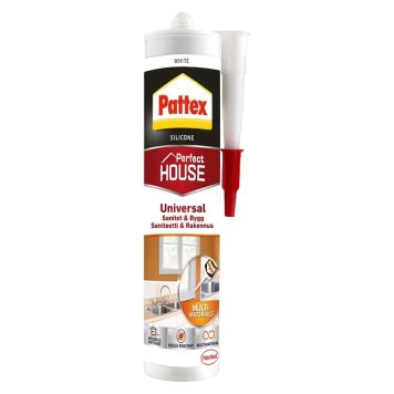 SANITETS- & BYGGSILIKON PATTEX 280ML VIT