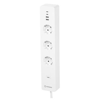 GRENUTTAG LEDVANCE SMART+ WIFI 3-VÄGS+4XUSB 1,5M VIT