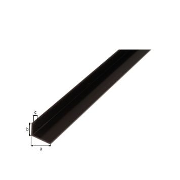 VINKELPROFIL PVC 2000X25X20MM SVART