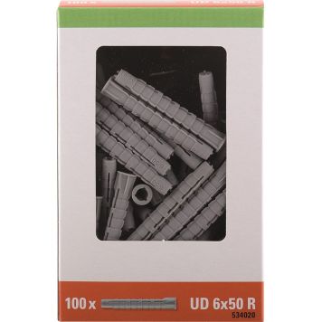 UNIVERSALPLUGG STABILIT UD R 6X50MM 100-PACK