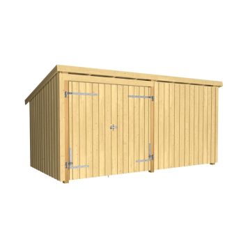 CYKELSKJUL PLUS NORDIC DUBBELDÖRR OBEHANDLAD 9,5M²  