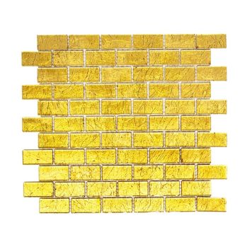KRISTALLMOSAIK BRICK GOLD STRUCTURE 4.8X2.3CM 4MM