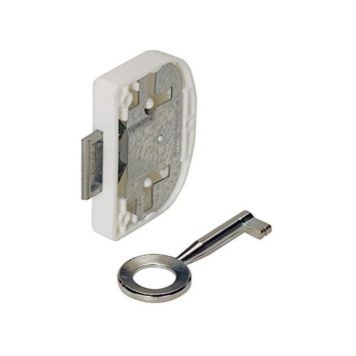 LÅS UTANPÅLIGGANDE 30MM VIT