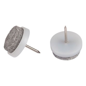 MÖBELTASSAR STABILIT  MED STIFT 20MM VIT 24ST                           