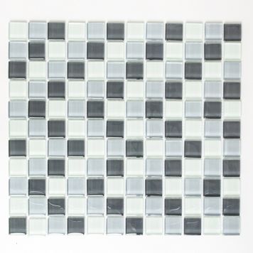 MOSAIK WELSCHEIT MIX GRÅ KRISTALL 2,5X2,5X0,8CM PRIS PER ARK