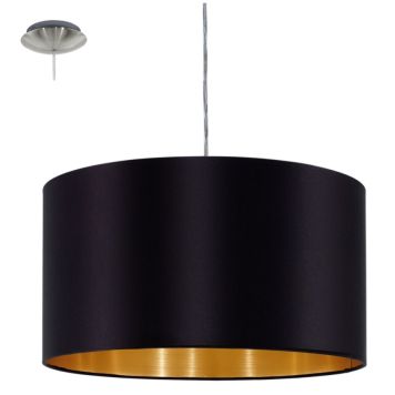 TAKLAMPA EGLO MASERLO Ø38CM SVART/GULD