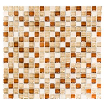 MOSAIK WELSCHEIT GLOBE CRYSTAL/MARMOR MIX BEIGE PRIS PER ARK