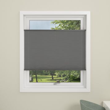 PLISSÉGARDIN FLEX 130X130 CM GRÅ