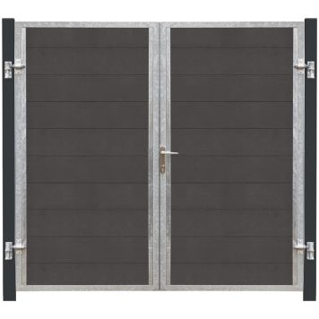 GRIND DUBBEL PLUS FUTURA KOMPOSIT HÖGER ANTRACIT 197X180CM