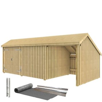 FÖRRÅD PLUS MULTI 3 INKL TAKPAPP/STOLPFOT DUBBELDÖRR 15,5M²  