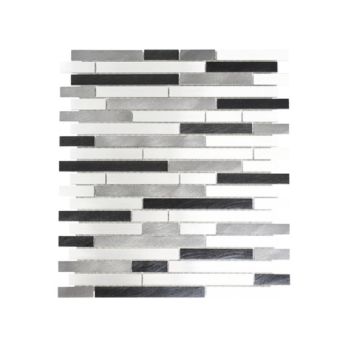 MOSAIK MODERN AVANTGARDE BLACK/ALUMINIUM PRIS PER ARK