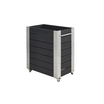 PLANTERINGSLÅDA PLUS CUBIC MED HJUL SVART 87X50X95 CM