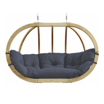 HÄNGSOFFA AMAZONAS GLOBO ROYAL 176X118X72CM GRÅ