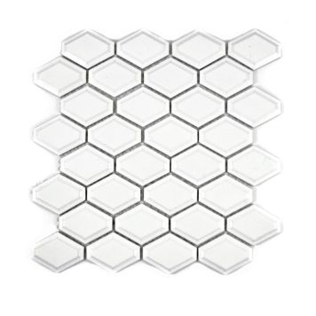MOSAIK METRO DIAMOND VIT MATT 6X4.8 CM