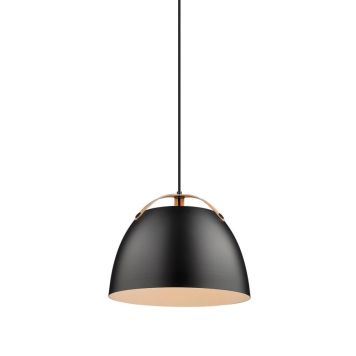 TAKLAMPA HALO DESIGN OSLO Ø40CM SVART/EK