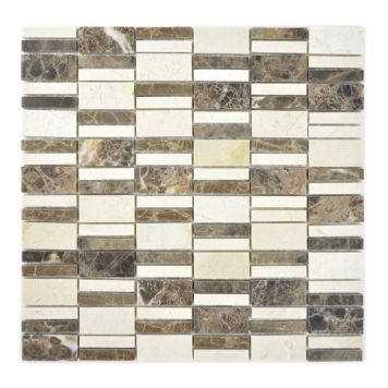 MOSAIK STENMIX BEIGE/BRUN 30X30CM PRIS PER ARK