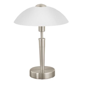 BORDSLAMPA EGLO SOLO E14 VIT/SILVER 