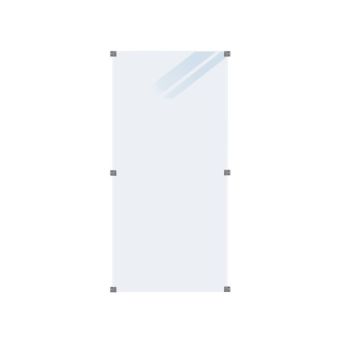 GLASSTAKET PLUS FROSTAT GLAS INKL 6ST BESLAG 90X180CM