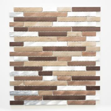MOSAIK MODERN INTERLOCK MIX ALLOY/COPPER PRIS PER ARK