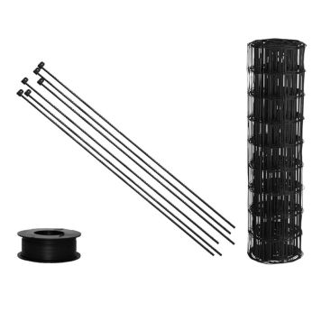 STÄNGSELPAKET HORTUS SVART 10X10X90 100M