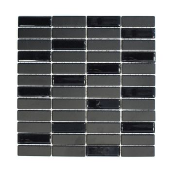 MOSAIK WELSCHEIT STICK GLASMIX SVART 7,2X2,2CM PRIS PER ARK