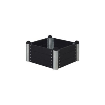 PLANTERINGSLÅDA PLUS PIPE SVART 80X80X36 CM
