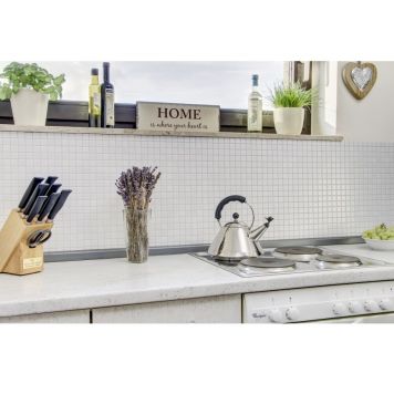 MOSAIK WELSCHEIT UNI VIT BLANK 3,0X3,0X0,4CM PRIS PER ARK