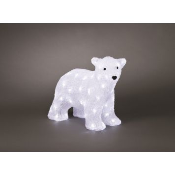 ISBJÖRN STÅENDE 41X30CM LED VIT