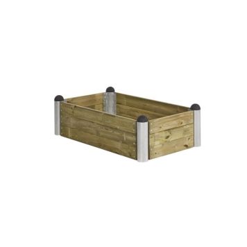 PLANTERINGSLÅDA PLUS PIPE TRYCKIMPREGNERAD 140X80X36 CM