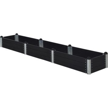 PLANTERINGSLÅDA PLUS PIPE 400X80X36CM SVART