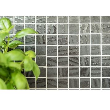 MOSAIK SQUARE BLACK/ANTRACITE 31,5X31,5CM PRIS PER ARK