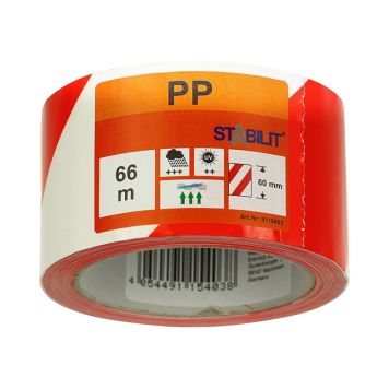 AVSPÄRRNINGSBAND STABILIT RÖD/VIT 60MMX66M