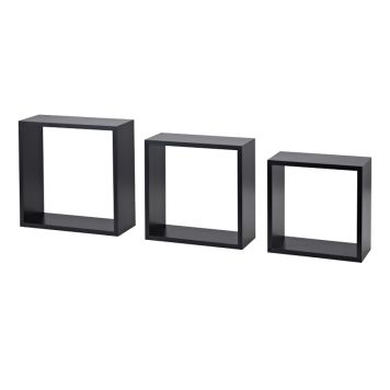 HYLLA DOLLE KUBER SVART 3-PACK 