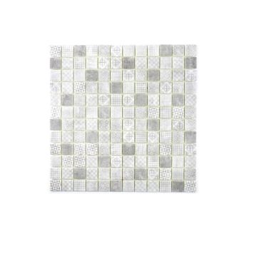 MOSAIK WELSCHEIT SQUARE PATCHWORK GREY 31,5X31,5CM PRIS PER ARK