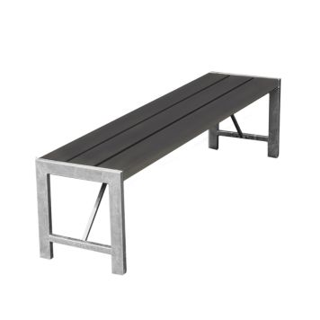 TRÄDGÅRDSBÄNK HORTUS H-MODELL 180X43X37CM ANTRACIT                        