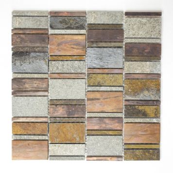 MOSAIK STEN/KOPPARBEHANDLING MIX RT 30X30CM PRIS PER ARK