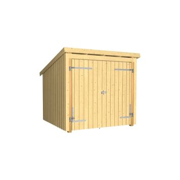 CYKELSKJUL PLUS NORDIC DUBBELDÖRR OBEHANDLAD 5M²  