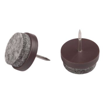 MÖBELTASSAR STABILIT MED STIFT BRUN 20MM 24ST