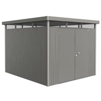 FÖRRÅD BIOHORT HIGHLINE H5 DUBBELDÖRR METALLIC KVARTSGRÅ 7,36M² 