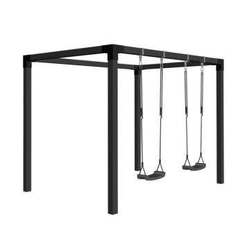 GUNGSTÄLLNING PLUS DAYLIFE MED 2X GUNGSITSAR SVART