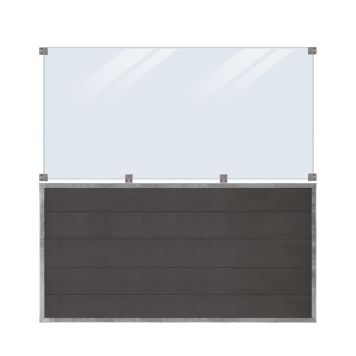 VINDSKYDD PLUS FUTURA KLARGLAS 1/2 180X180CM KOMPOSIT