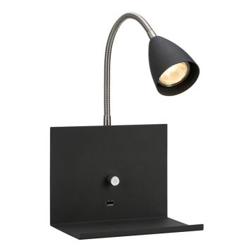 VÄGGLAMPA MARKSLÖJD LOGI SVART