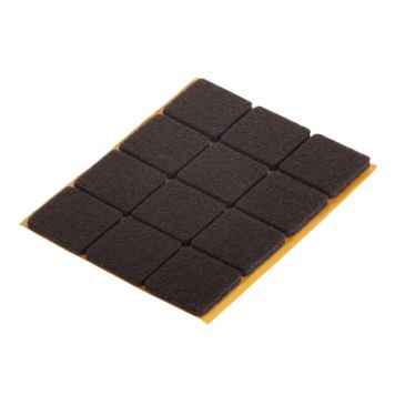 MÖBELTASSAR STABILIT 25X25MM BRUN 12ST