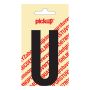 BOKSTAV U PICKUP SVART 90MM SJÄLVHÄFTANDE