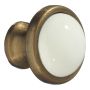 KNOPP BESLAGSBODEN BA430 38MM ANTIK MÄSSING/VIT