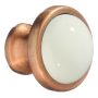 KNOPP BESLAGSBODEN BC430 38MM ANTIK KOPPAR/VIT