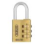 HÄNGLÅS ABUS 165/30 KOMBINATION MÄSSING