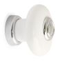 KNOPP HABO ERIK PORSLIN VIT/KROM 