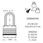 HÄNGLÅS MASTERLOCK M115EURTLF STÅL 2 ST